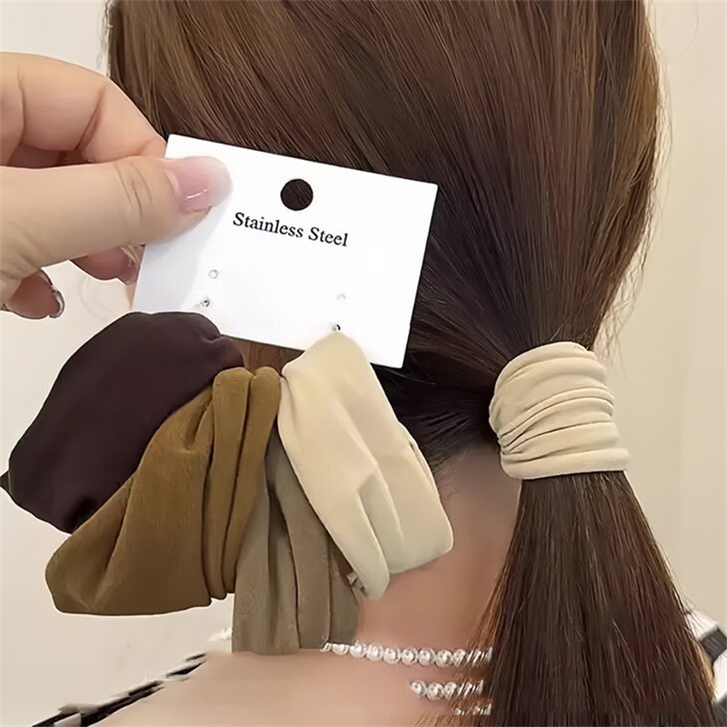 Women'S Fashion Korea - 4 Set Solid Widen Thicken Hair