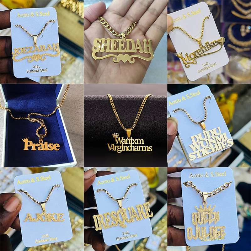 Women Fashion Names - Auxauxme Personalized Custom Name Necklace for
