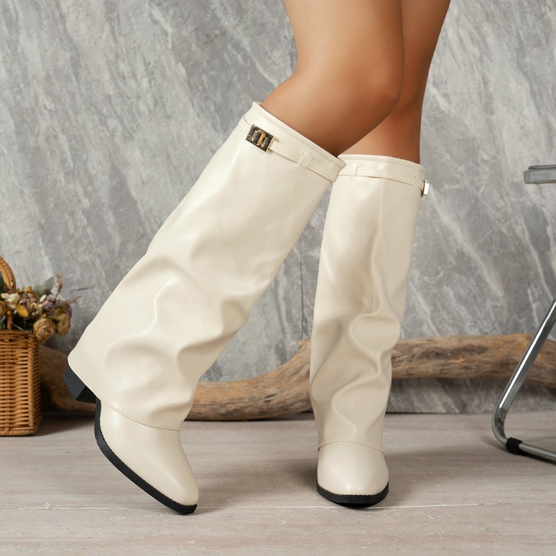 Spring Autumn New Simple Style - Women'S Fashion Knee High Boots recension och pris