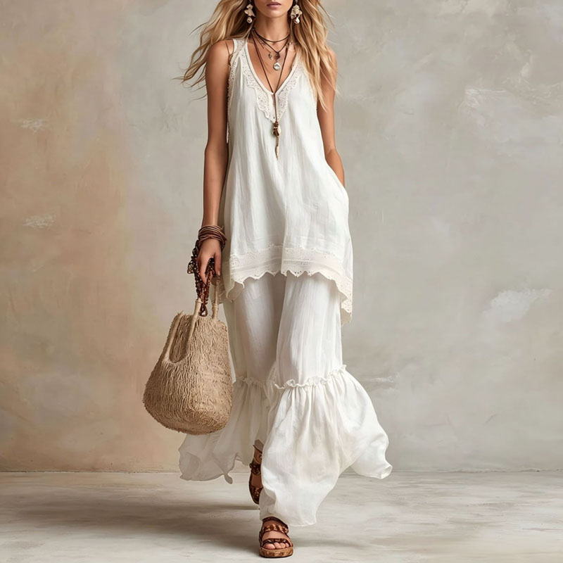Women Lace Trim 2 Piece Matchi - Lace Trim Cami recension och pris