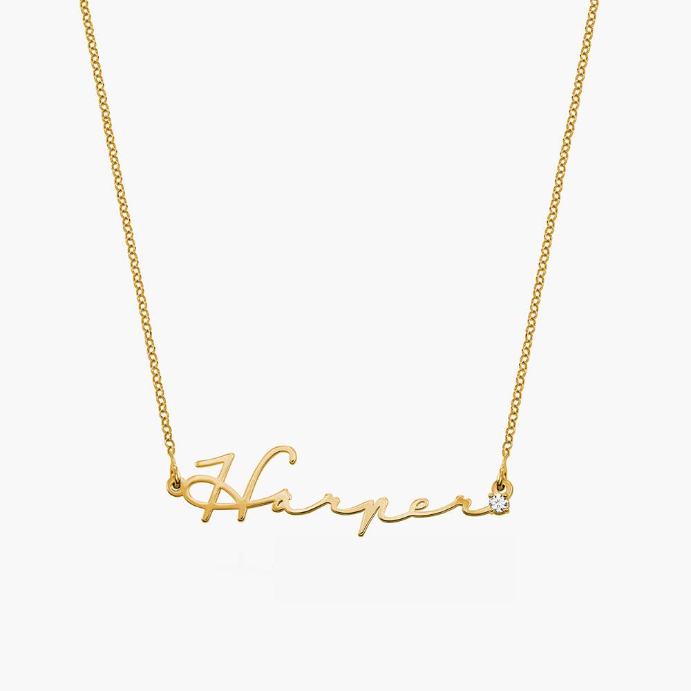 NAME NECKLACE WITH DIAMOND - G - Women Fashion Names recension och pris