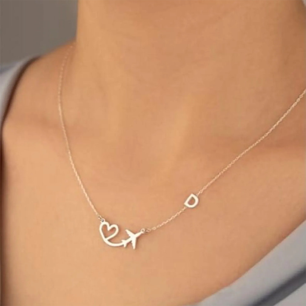Personalized Heart Airplane In - Women Fashion Names recension och pris