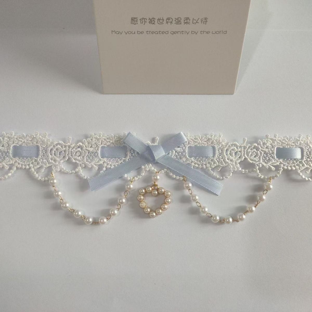 Sweet Lolita Pearl Lace Neckla - Women Fashion Photoshoot recension och pris