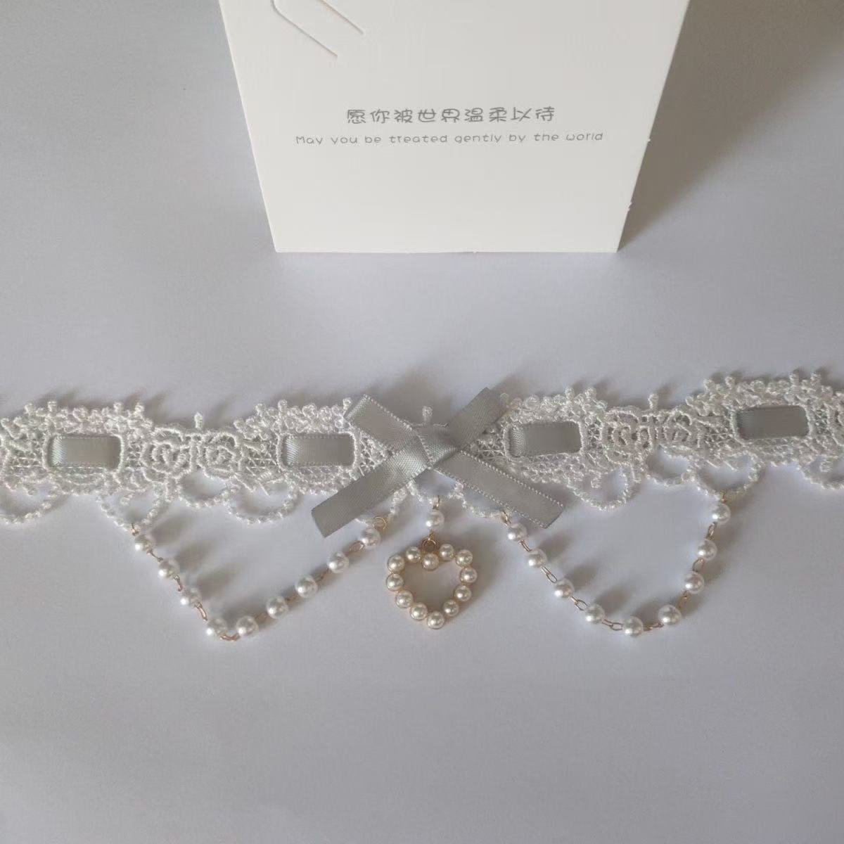 Sweet Lolita Pearl Lace Neckla - Women Fashion Photoshoot recension och pris