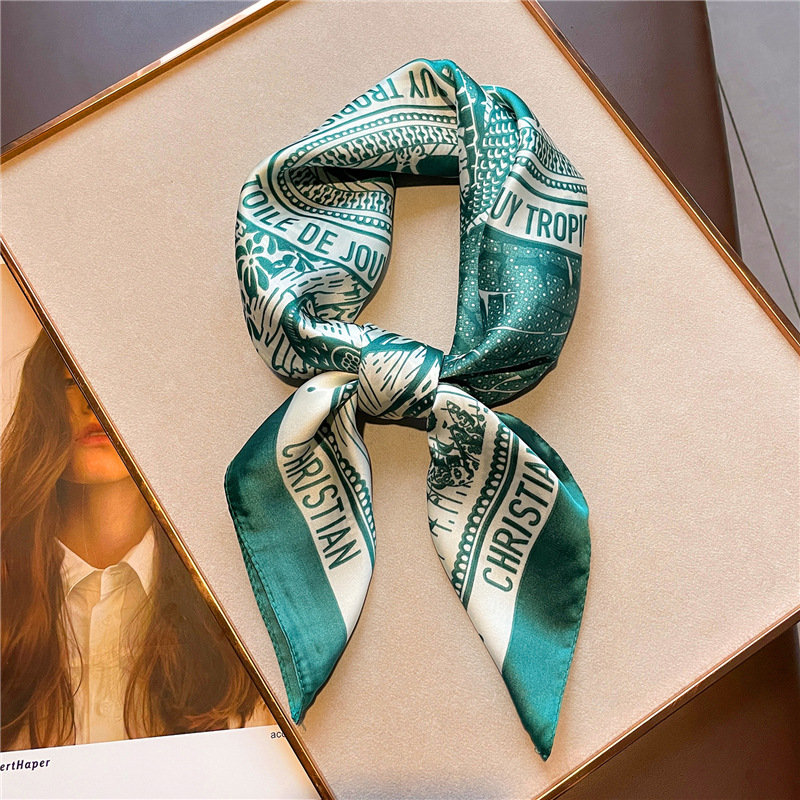 Letter Printing Silk Satin Han - Women Fashion Necktie recension och pris