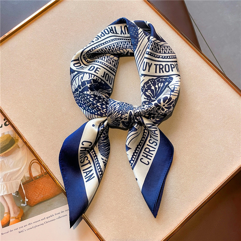 Letter Printing Silk Satin Han - Women Fashion Necktie recension och pris