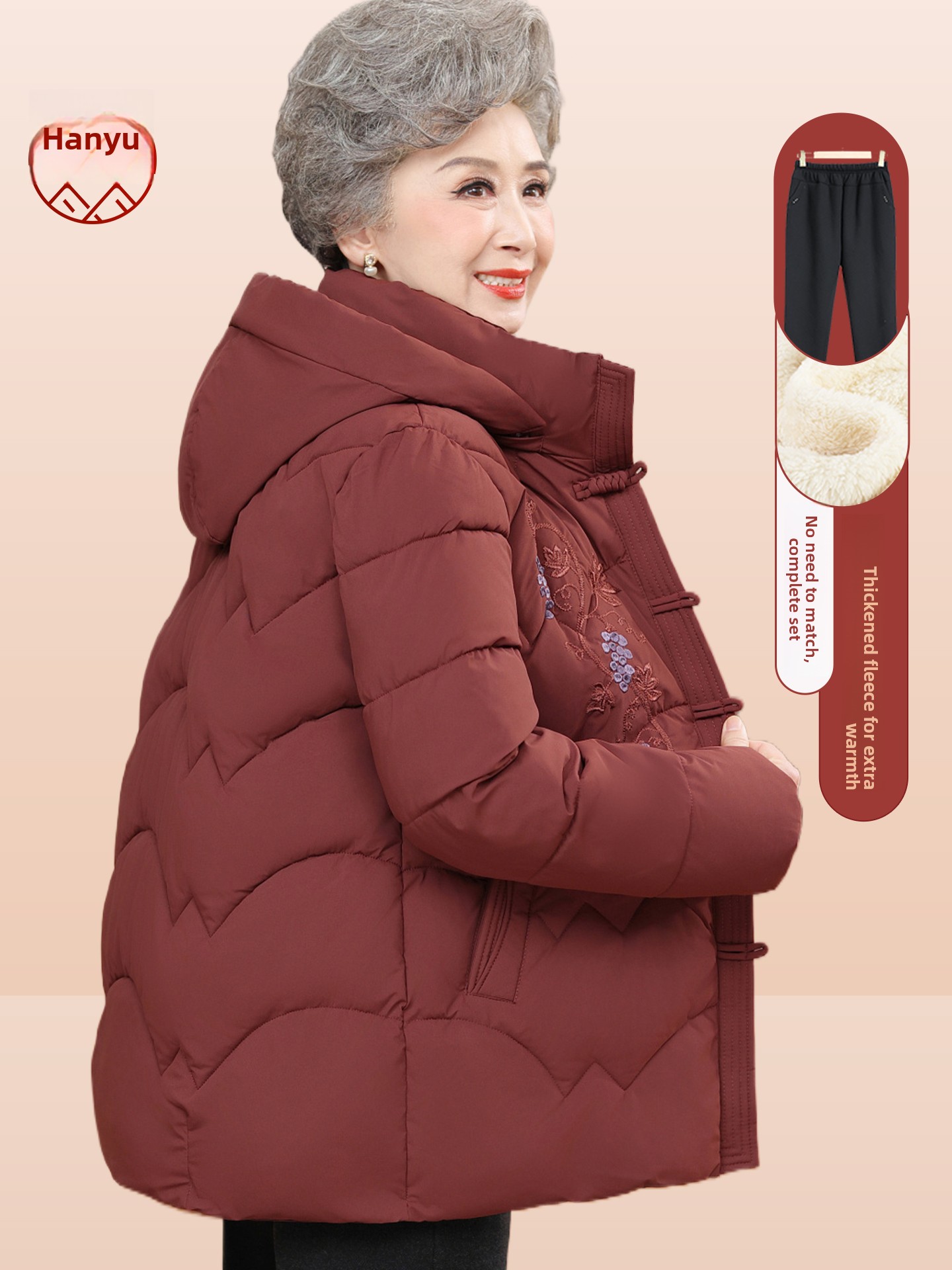 Thickened Embroidered Fleece L - Women Fashion Over The Years recension och pris