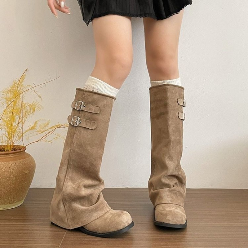 Y2K Korean Style Retro Knee‑hi - Women'S Fashion Knee High Boots recension och pris