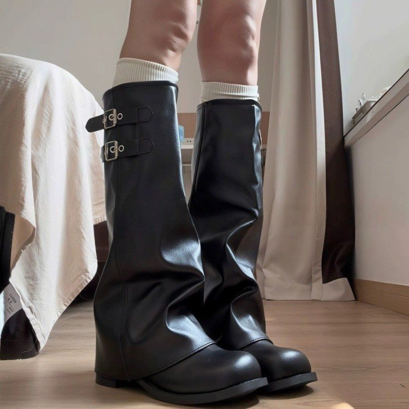 Y2K Korean Style Retro Knee‑hi - Women'S Fashion Knee High Boots recension och pris