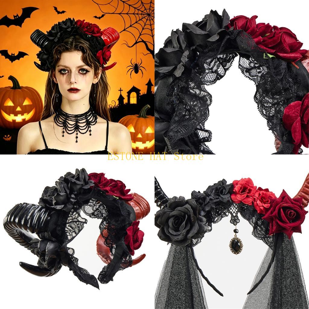 49MF Floral Animal Horn Shaped - Women Fashion Photoshoot recension och pris