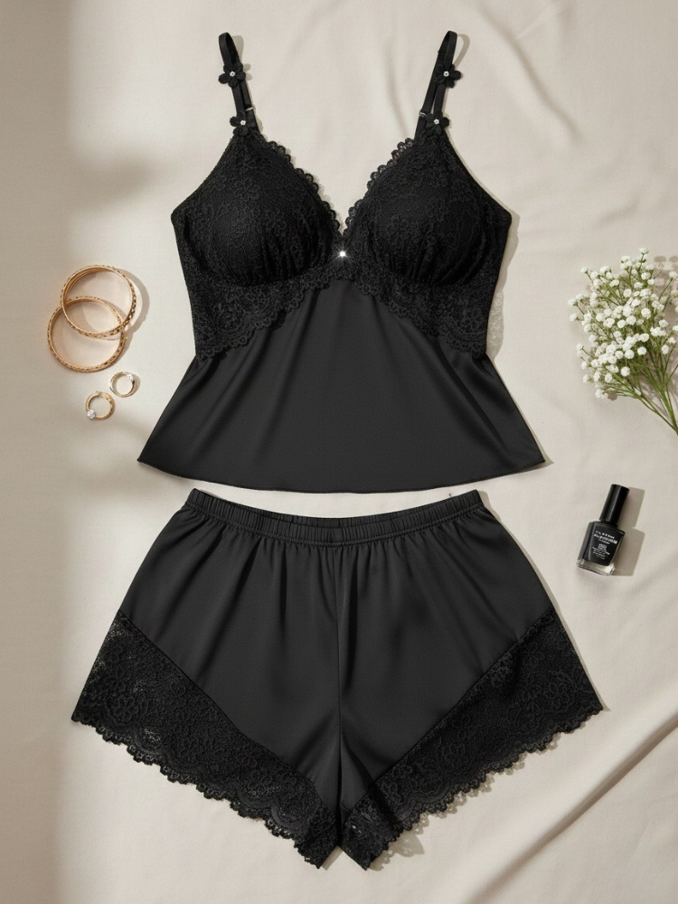 Women's Plus Size Lace Lingeri - Lace Trim Cami recension och pris
