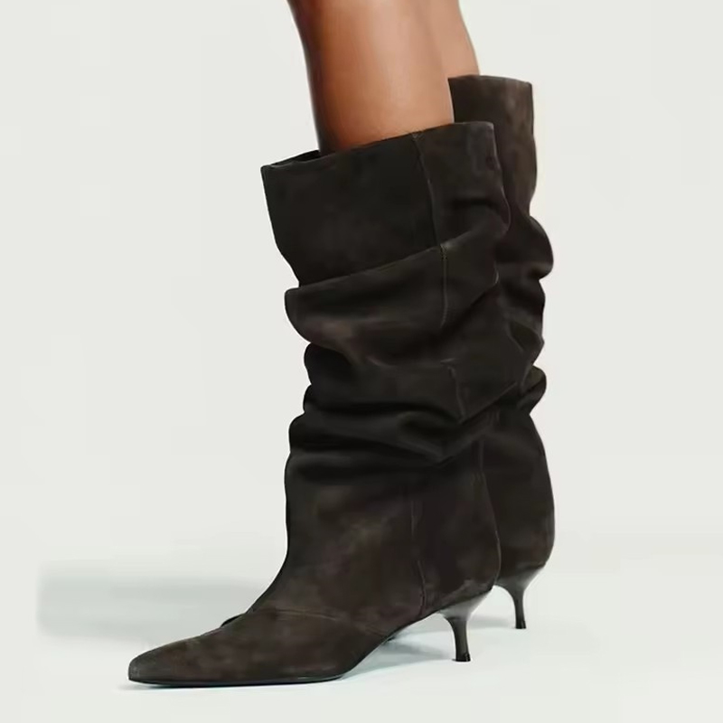 Liyke Runway Fashion Pleated S - Women'S Fashion Knee High Boots recension och pris