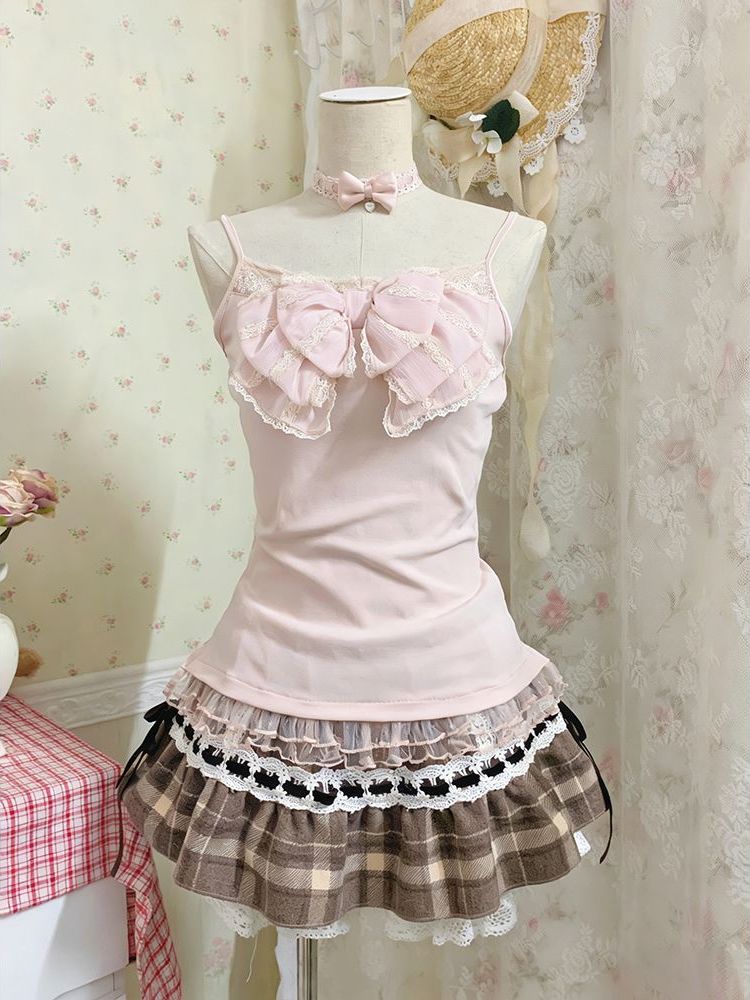 Japanese Sweet Three Piece Set - Lace Trim Cami recension och pris