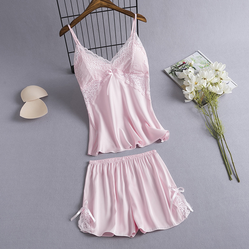 2 Pieces Cami&Shorts Sleep Set - Lace Trim Cami recension och pris